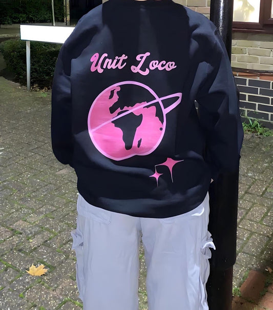 Go Pink Planet Sweatshirt - Unit Loco - Backside